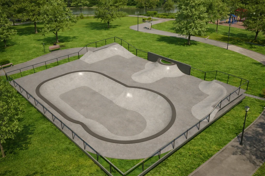 Bowl e Flow do Vale Skatepark