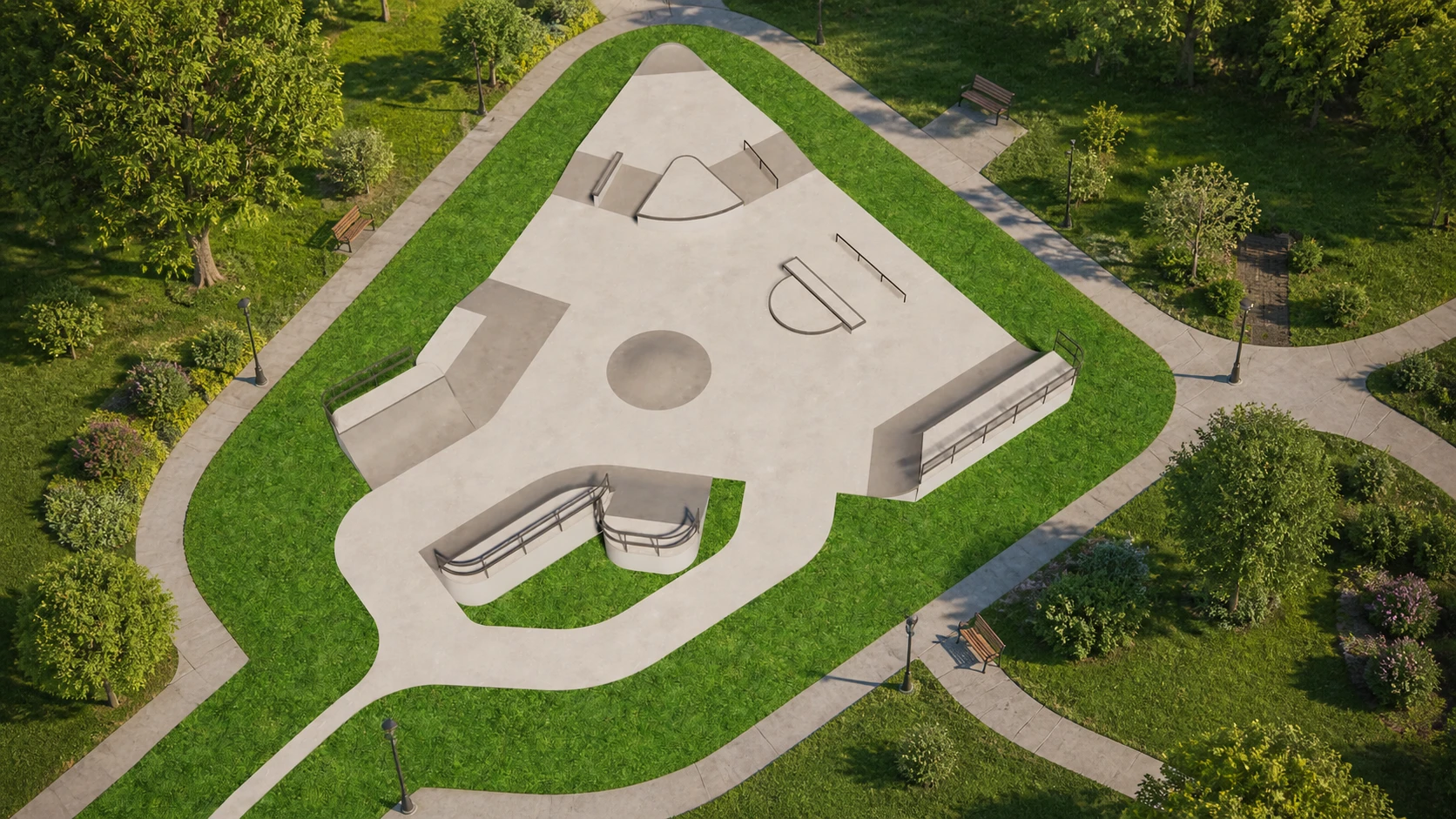 Plazza Condomínio - pista de skate construída pela Overall Engenharia