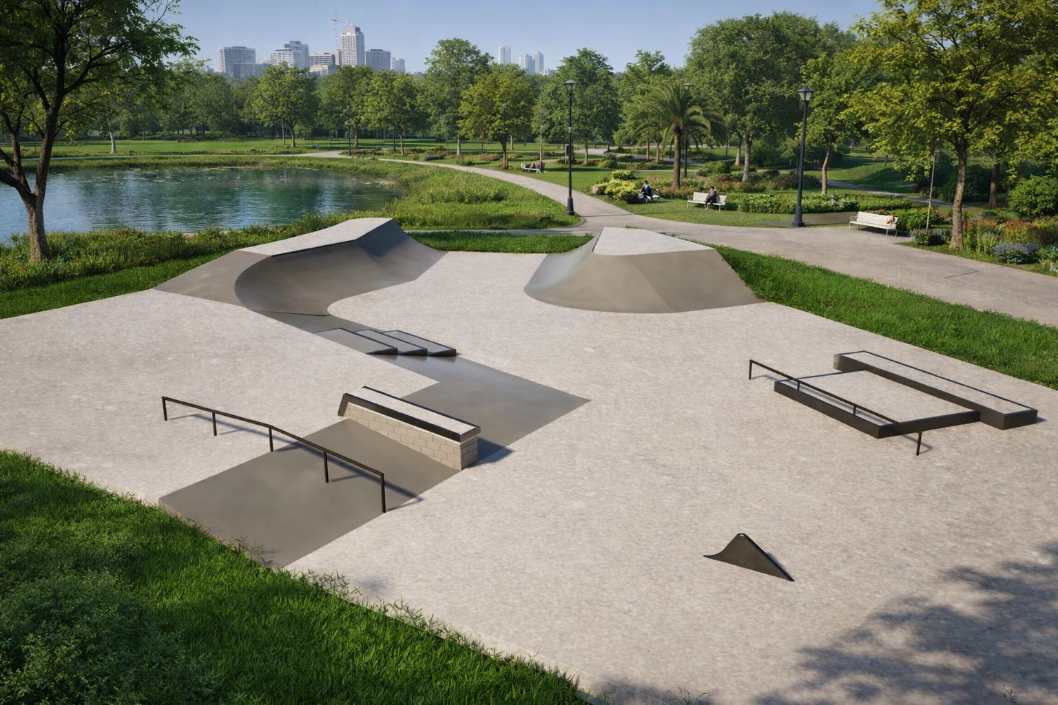 Skatepark Público Compacto - pista de skate construída pela Overall Engenharia