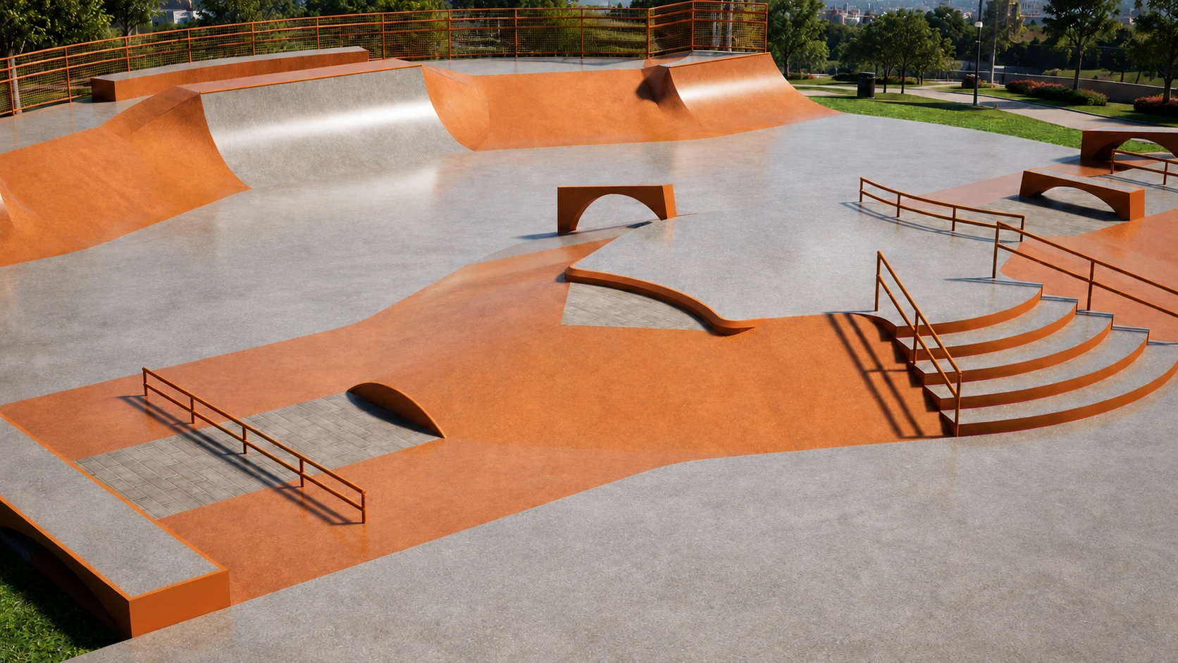 Skate Park Dona Lindu - pista de skate construída pela Overall Engenharia