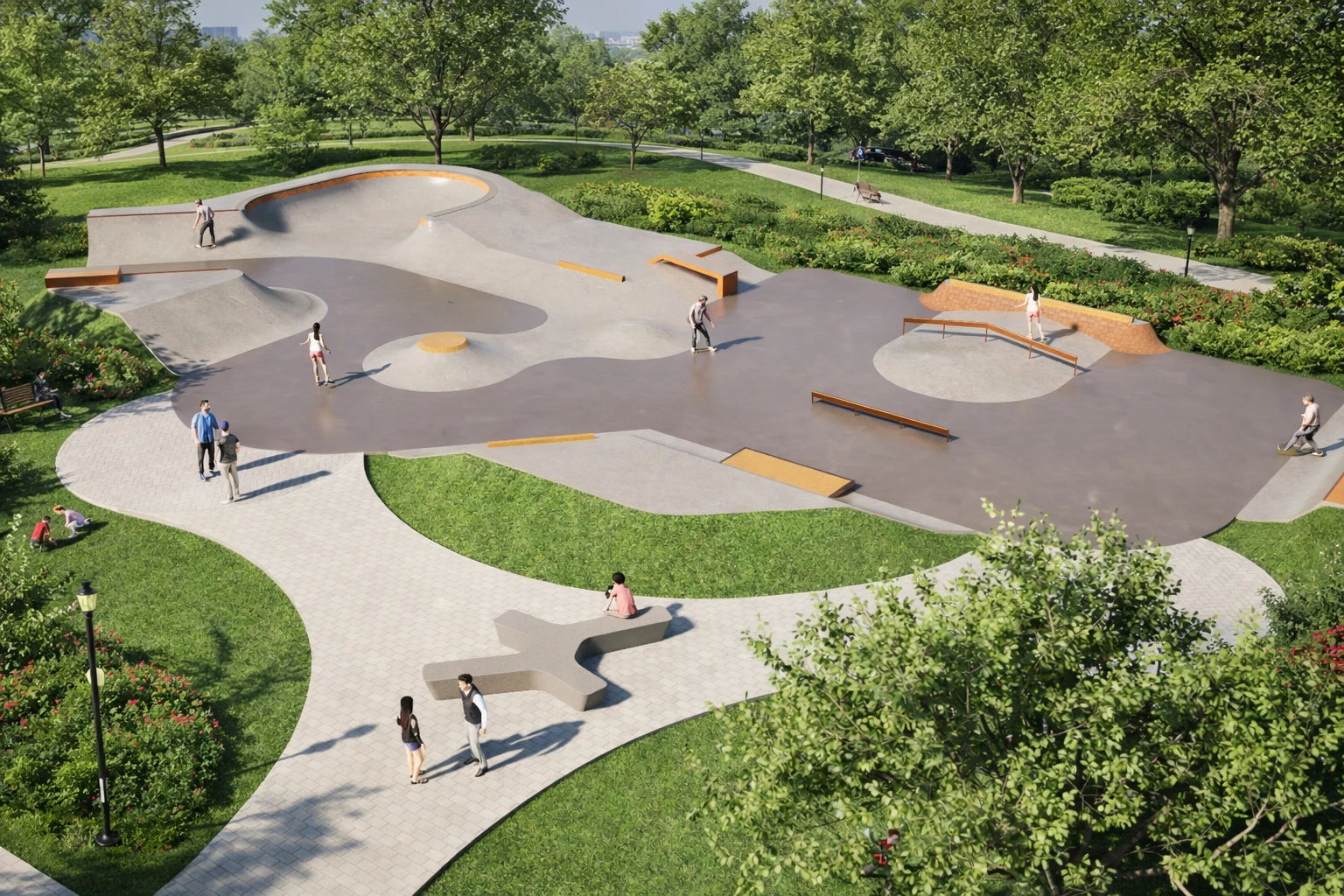 Skatepark Completo para Condomínio - pista de skate construída pela Overall Engenharia