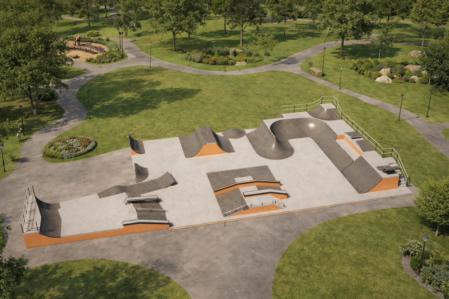 Skatepark Carioca - pista de skate construída pela Overall Engenharia